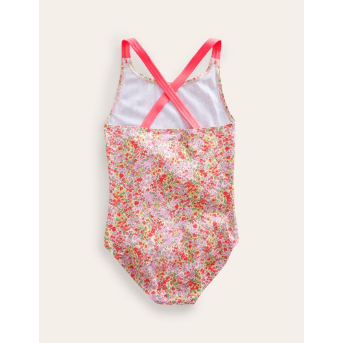 보덴 Boden Cross-back Printed Swimsuit - Spring Time Floral
