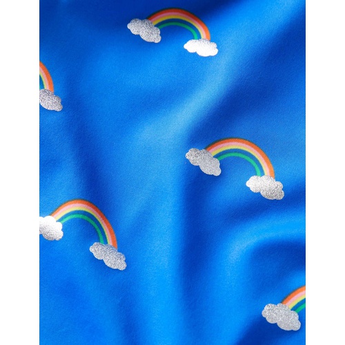 보덴 Boden Cross-back Printed Swimsuit - Cabana Blue Rainbow Clouds