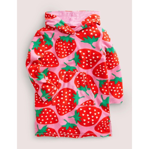 보덴 Boden Pattern Towelling Beach Dress - Tickled Pink Strawberries
