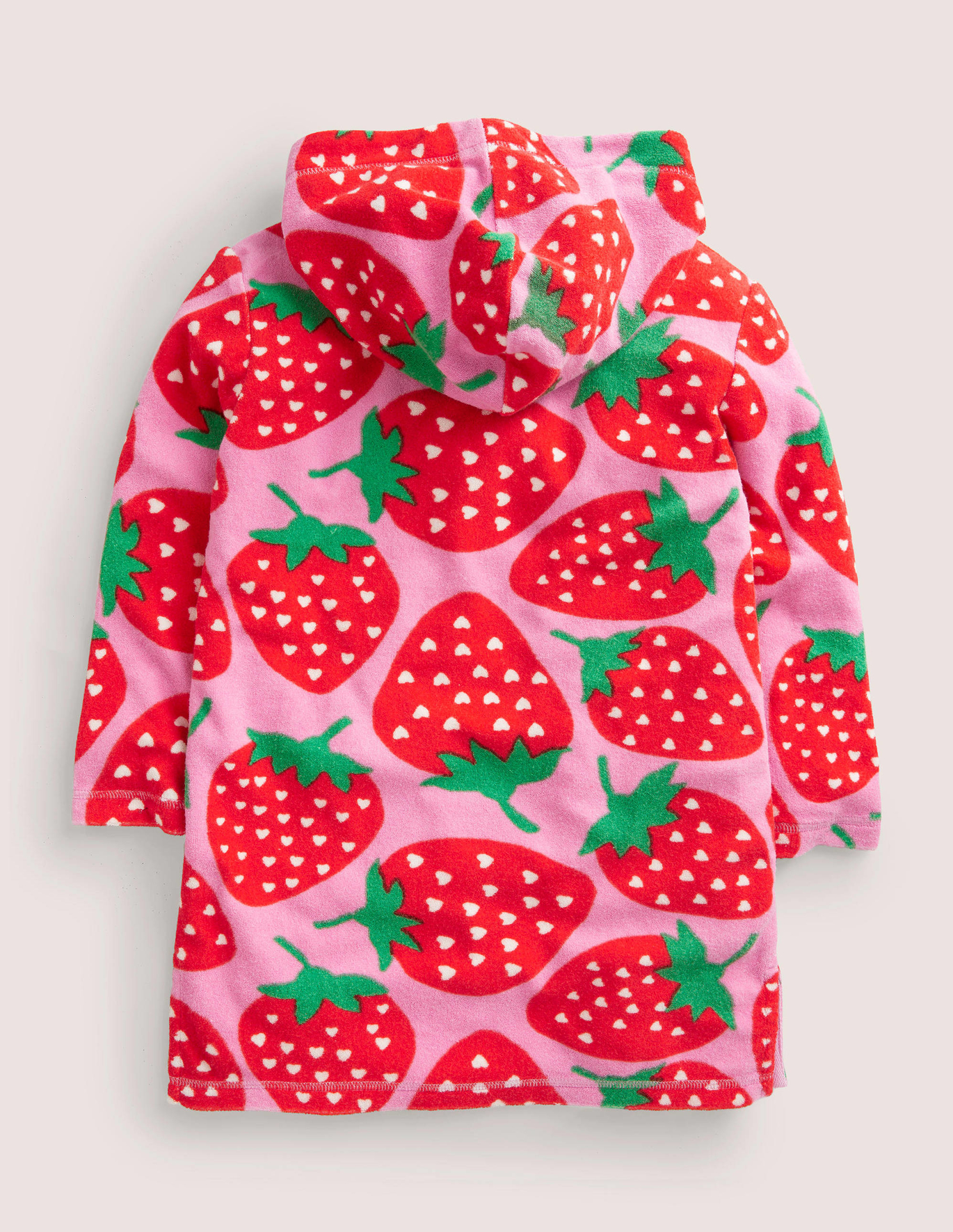보덴 Boden Pattern Towelling Beach Dress - Tickled Pink Strawberries