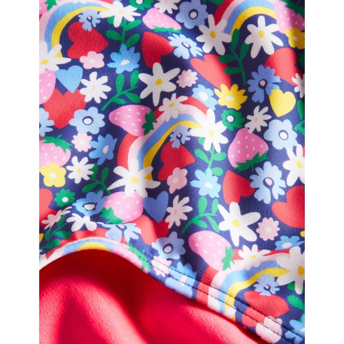 보덴 Boden Puff Sleeve Printed Swimsuit - Starboard Rainbow Ditsy