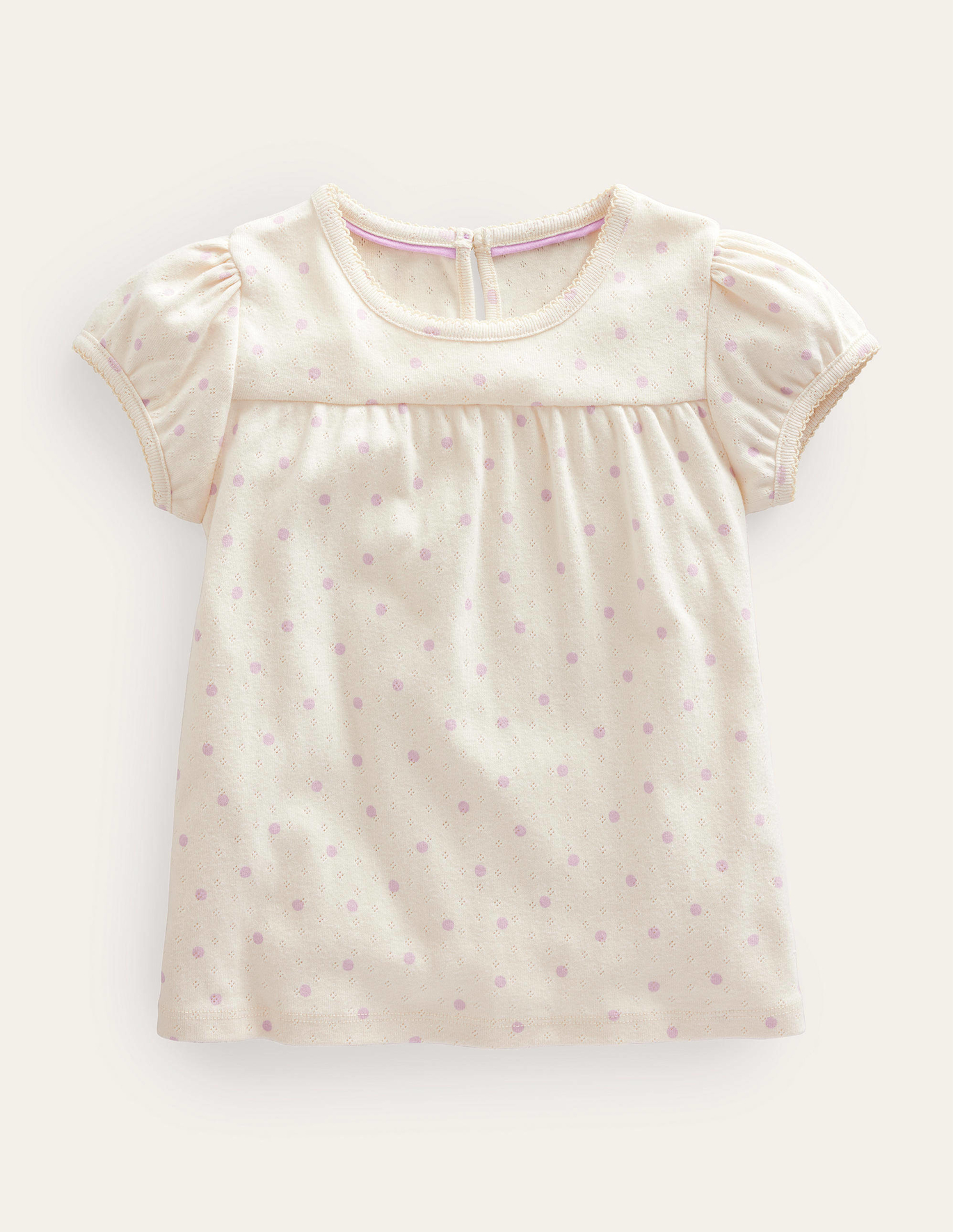 Boden Pointelle Top - Ivory