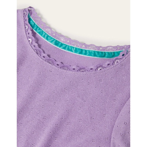 보덴 Boden Supersoft Pointelle T-shirt - Aster Purple