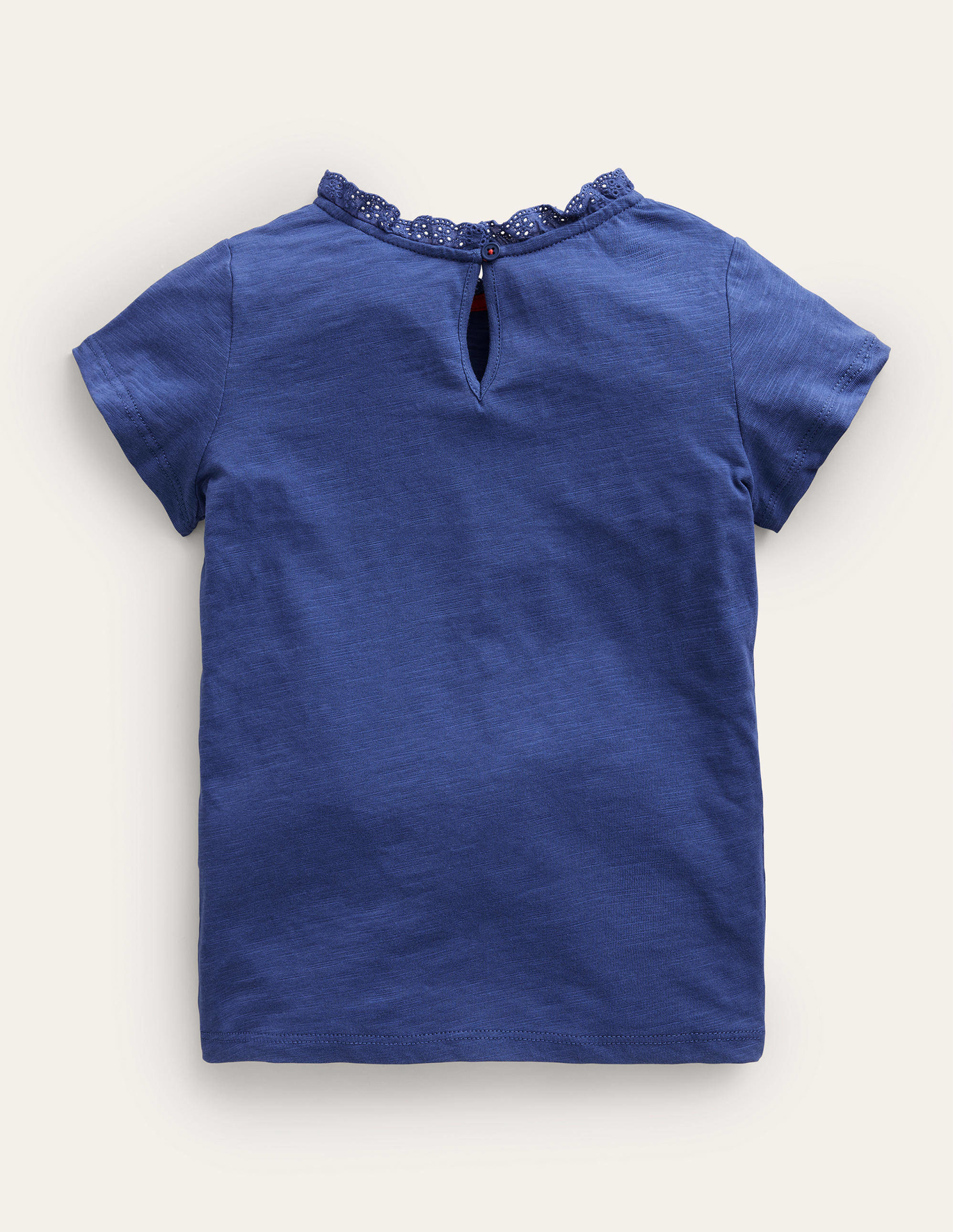 보덴 Boden Broderie Pocket T-shirt - Starboard Blue