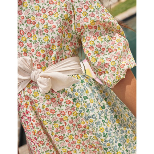 보덴 Boden Full Skirt Bow Dress - Rainbow Hotchpotch Floral