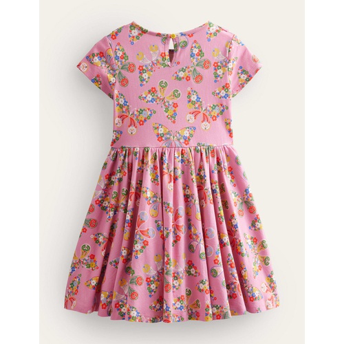 보덴 Boden Frilly Twirly Dress - Formica Pink Butterflies