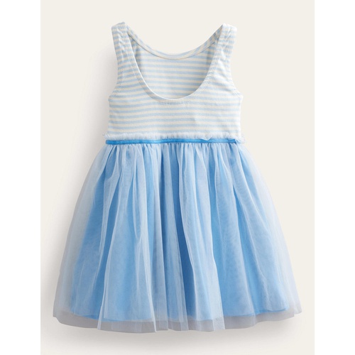 보덴 Boden Tulle Jersey Dress - Provence Blue