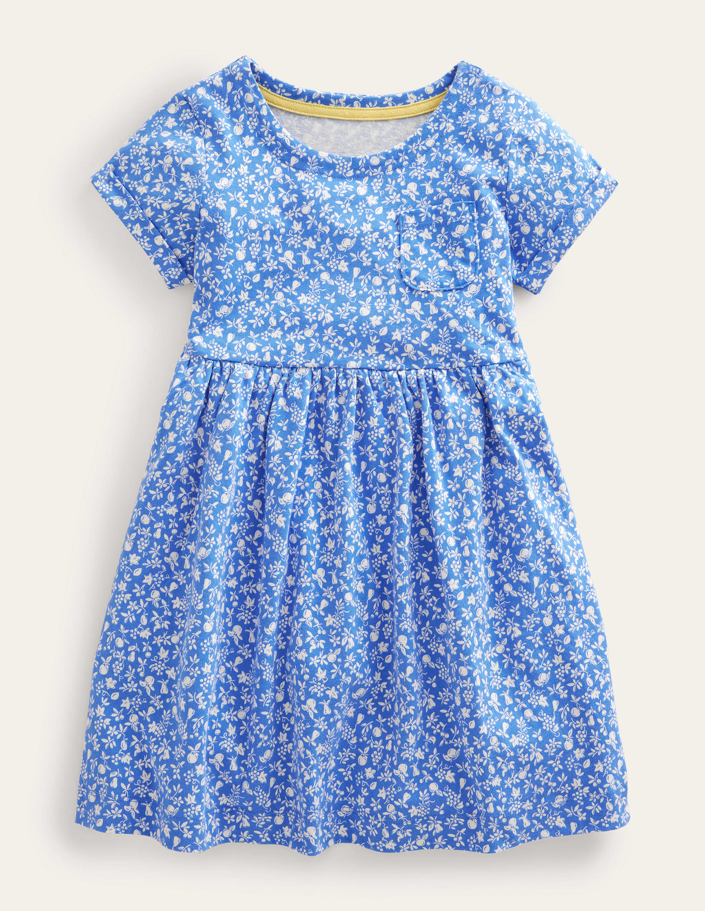 Boden Fun Jersey Dress - Penzance Blue Orchard