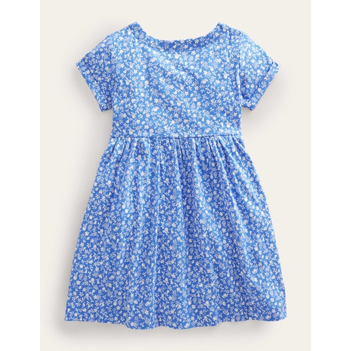 보덴 Boden Fun Jersey Dress - Penzance Blue Orchard