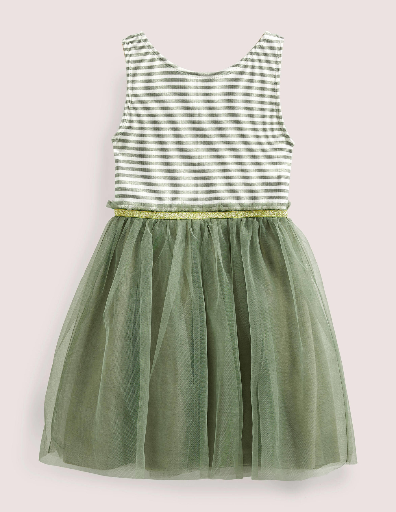 Boden Tulle Jersey Dress - Army