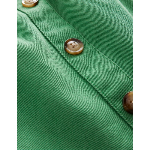 보덴 Boden Denim Button Through Skirt - Mountain Green