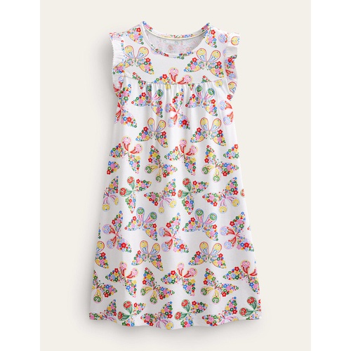 보덴 Boden Printed Nightgown - Ivory Butterflies