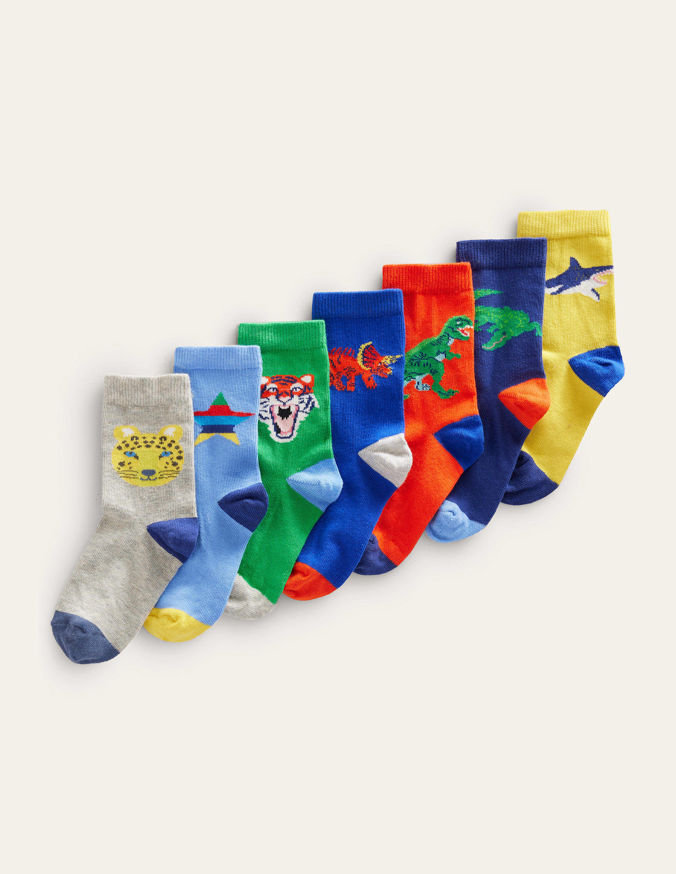 보덴 Boden Sock 7 Pack - Multi animals
