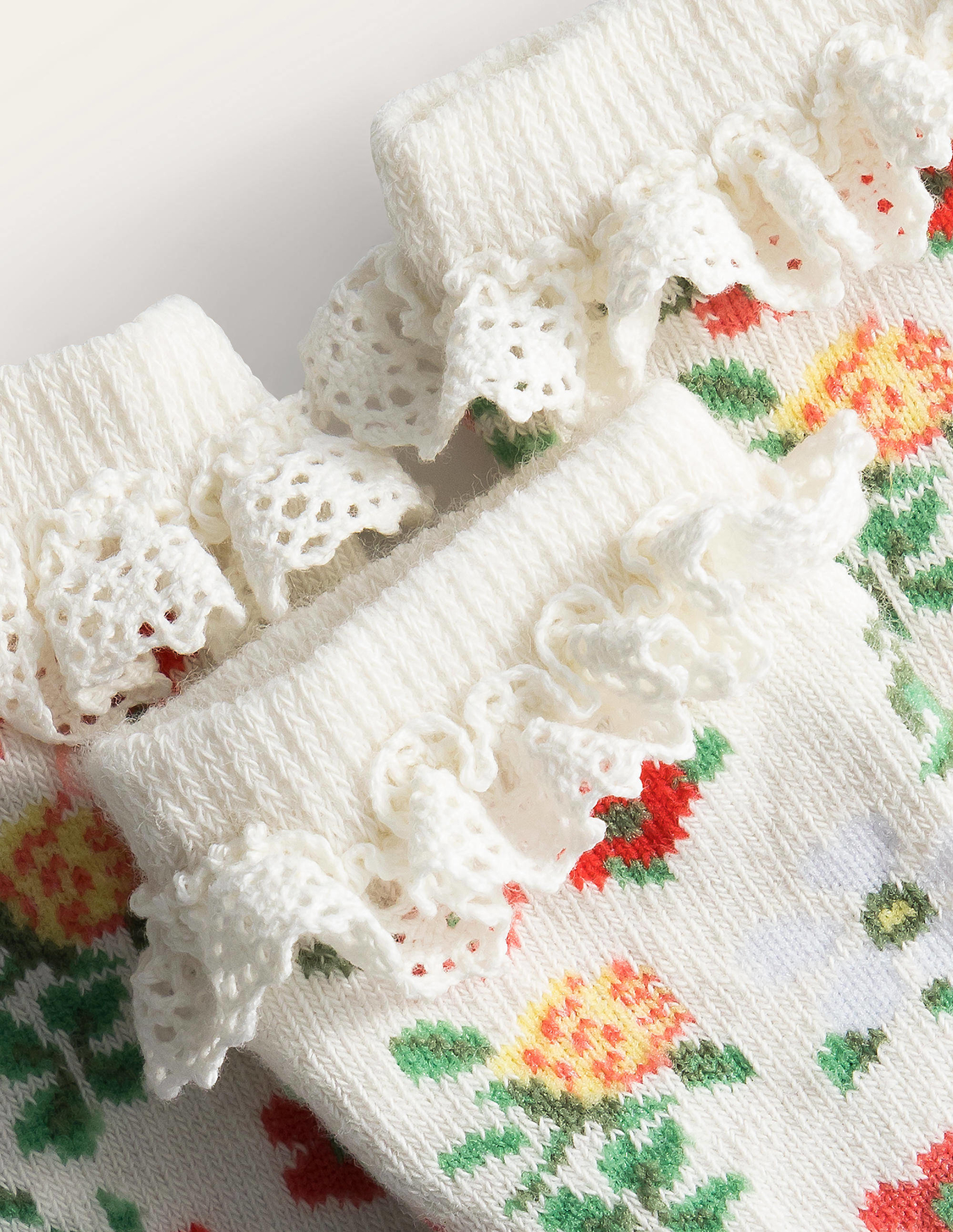 보덴 Boden Frilly Socks 5 Pack - Multi Floral