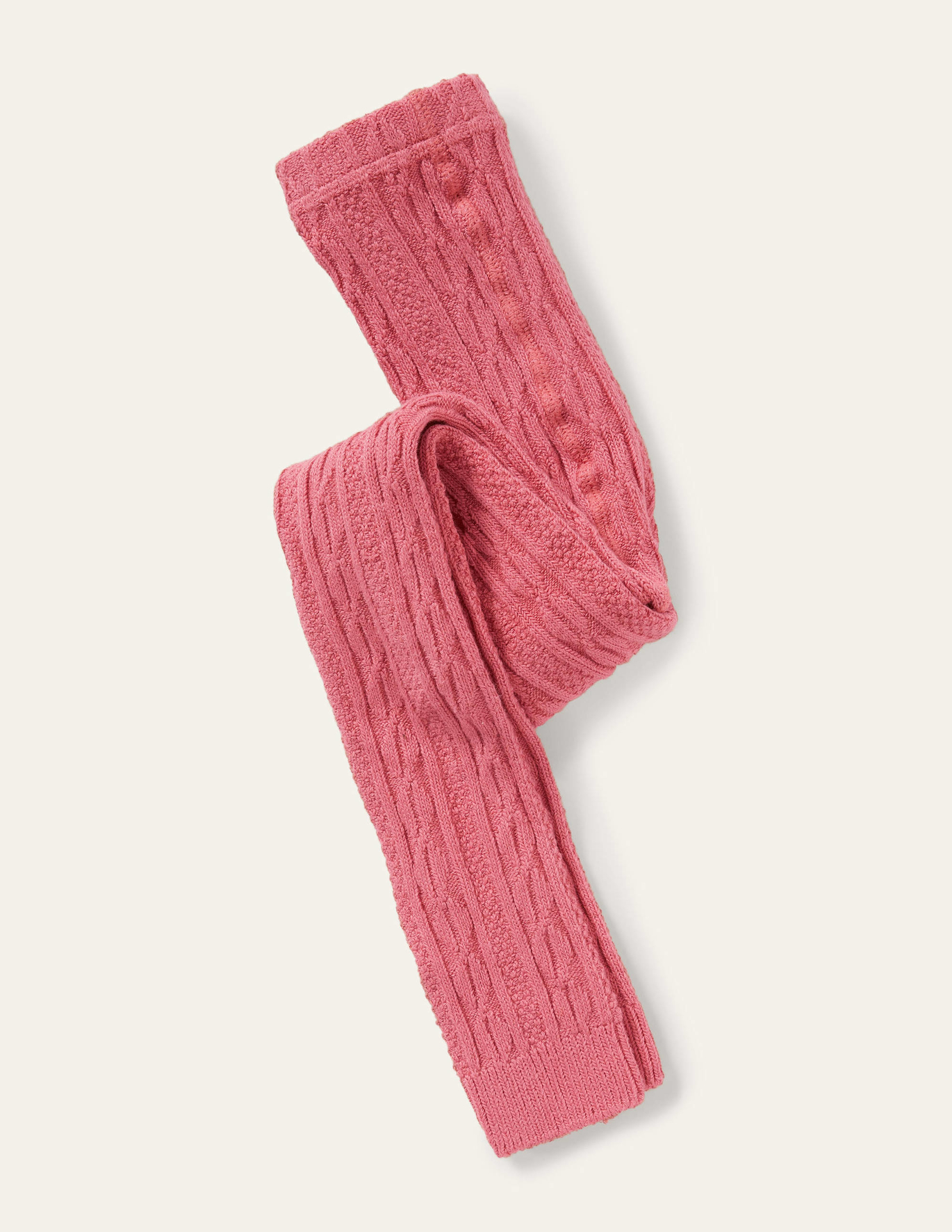 Boden Cable Footless Tights - Autumn Rose Pink