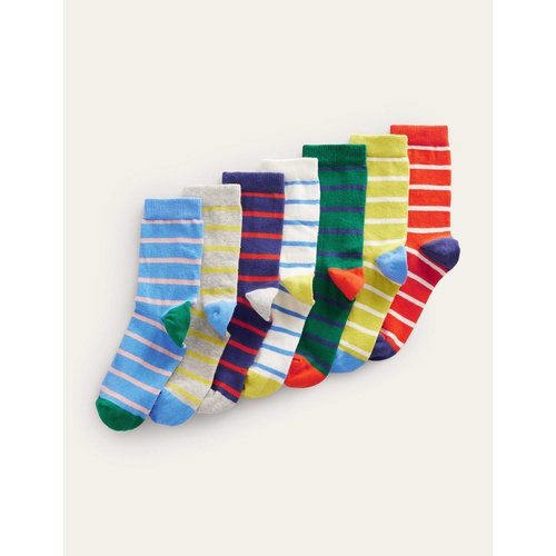 보덴 Boden Sock 7 Pack - Breton Stripe