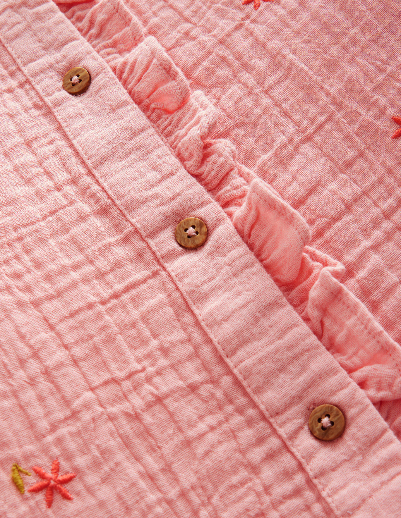 보덴 Boden Double Cloth Embroidered Top - Dusty Pink Floral