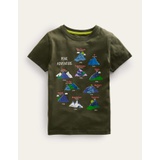 Boden Graphic Education T-shirt - Classic Khaki Volcanos