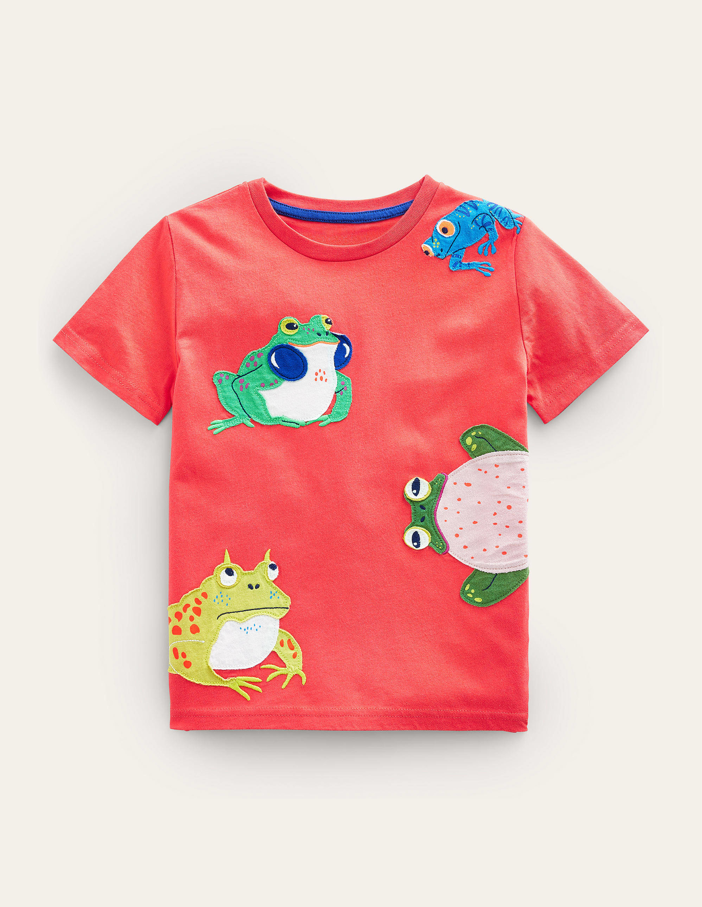 Boden Applique Textured T-shirt - Jam Frogs