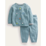 Boden Embroidered Knitted Playset - Pebble Blue