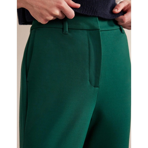 보덴 Boden Ponte Flare Trousers - Emerald Night