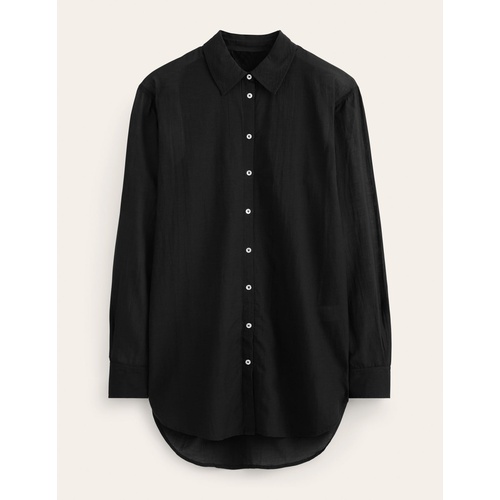 보덴 Boden Holiday Longerline Shirt - Black