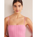 Boden Skinny Strap Swimsuit - Candy Floss Pink Texture