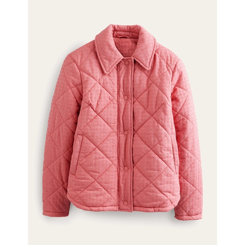 보덴 Boden Broderie Quilted Cotton Jacket - Pink