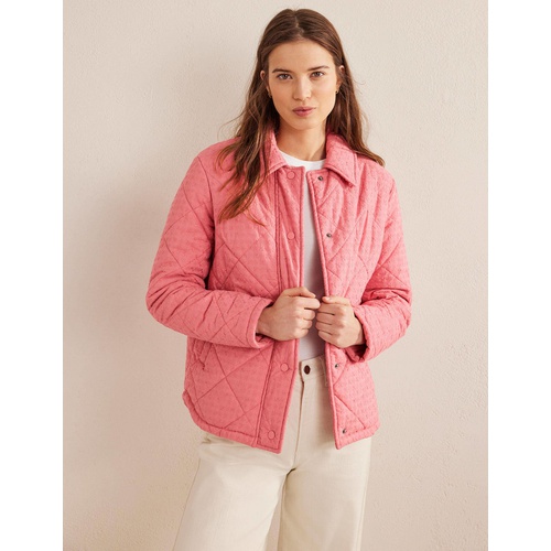 보덴 Boden Broderie Quilted Cotton Jacket - Pink