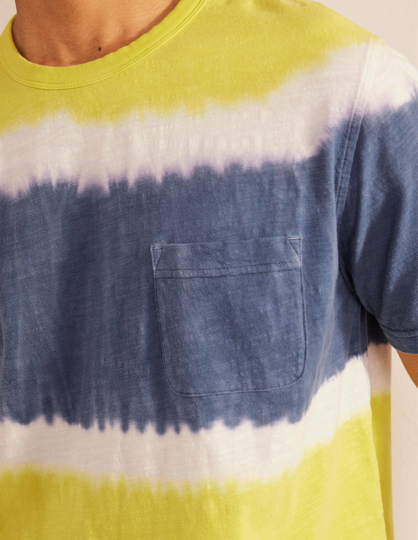 Boden Tie Dye Laundered T-shirt - Gooseberry Yellow