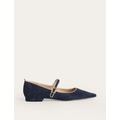 Boden Pointed Toe Mary Jane Shoes - Navy