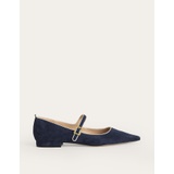Boden Pointed Toe Mary Jane Shoes - Navy
