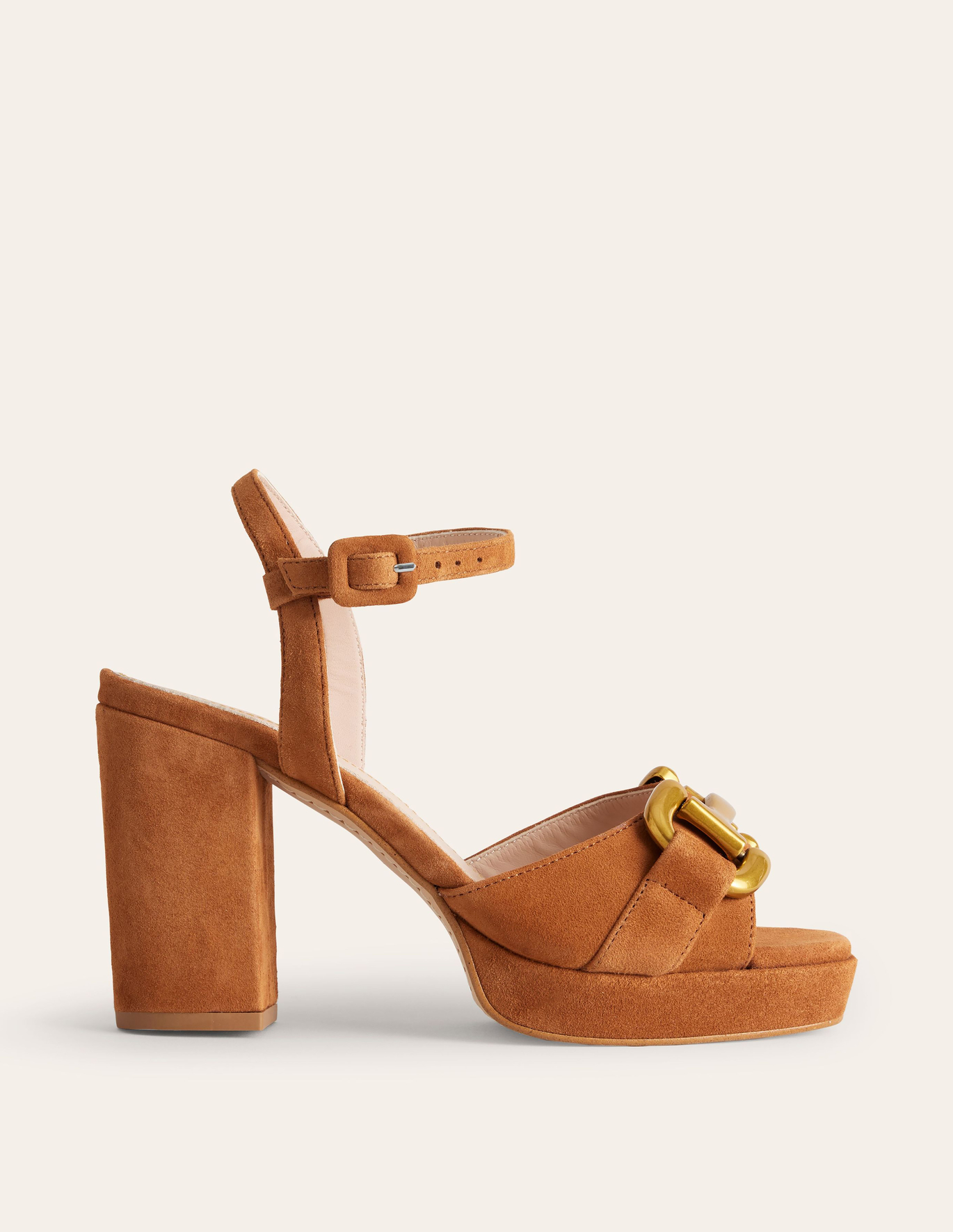 Boden Snaffle Trim Platform Sandals - Ginger Snap