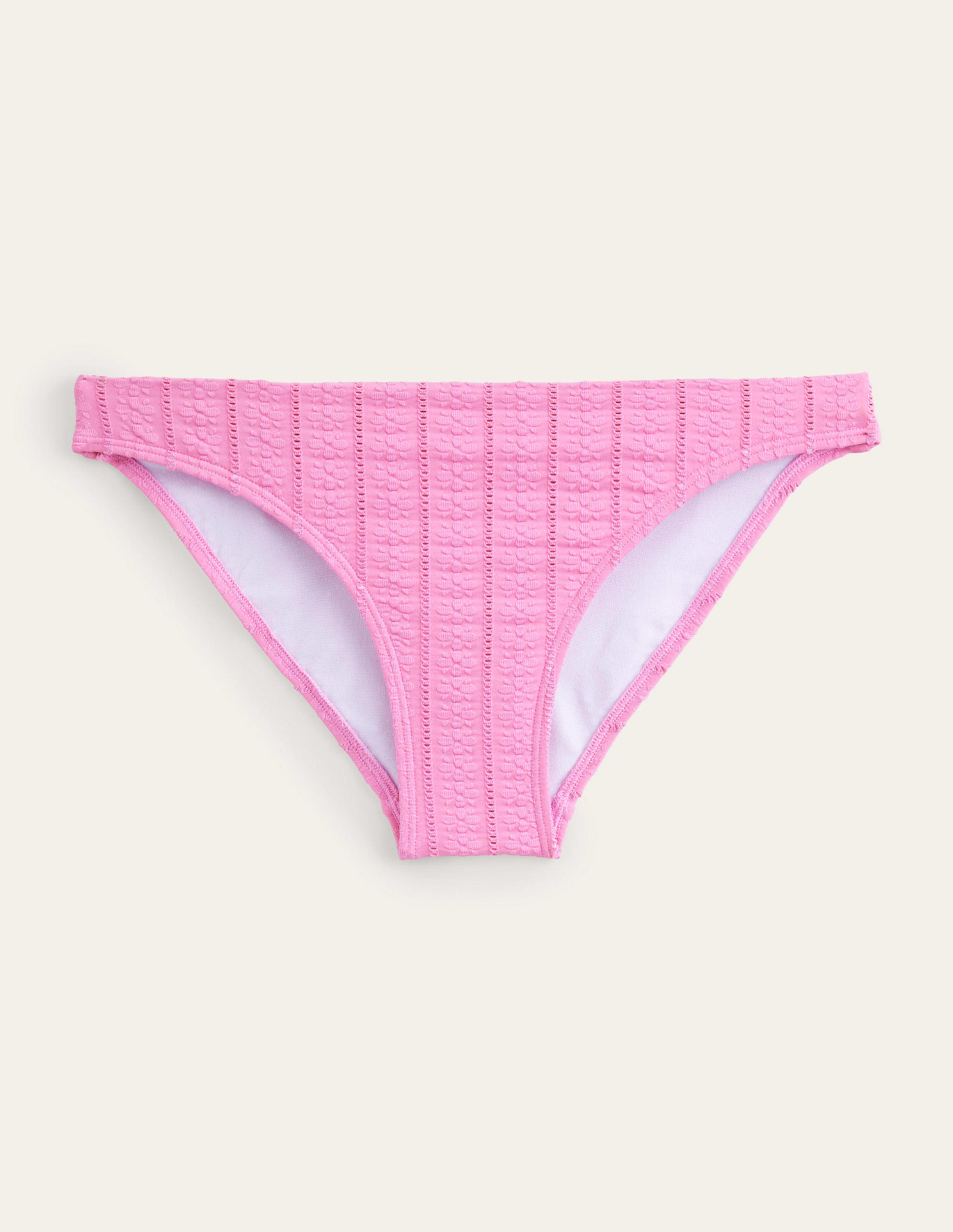 보덴 Boden Classic Bikini Bottoms - Candy Floss Pink Texture