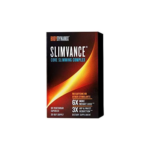  BodyDynamix Slimvance Core Slimming Complex Supplements Supports Reduction in Body Fat and Increased Energy Achieve Weight Loss Goals Stimulant Free, Vegetarian Formula 60 Capsules