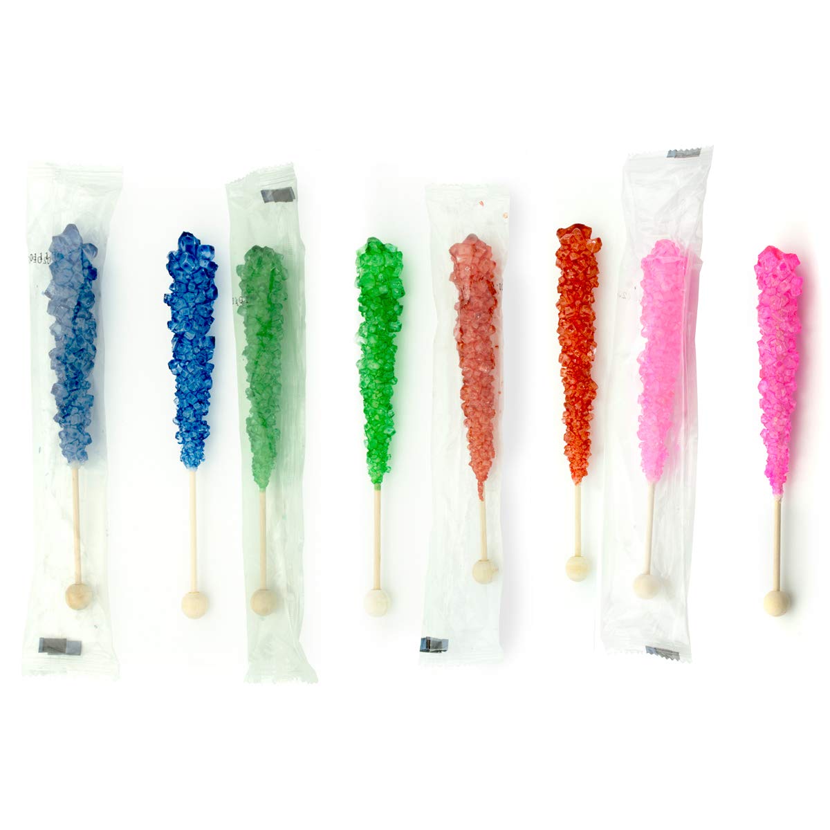  Boones Mill | XL Rock Crystal Candy Sticks | Assorted Flavors | 36 Count