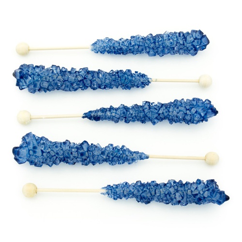 Boones Mill | Rock Crystal Candy Sticks | Blue Raspberry | 36 Sticks