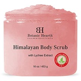 Botanic Hearth Himalayan Salt Scrub - 100% Natural Exfoliating Body Scrub - Large 16oz - For Hydrated & Toned Skin, Fights Acne, Great Gift Item - Made with Authentic Himalayan Sal