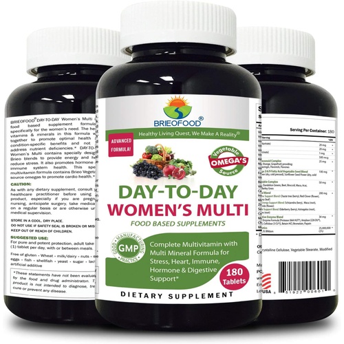  Briofood, Day-to-Day Food Based Womens Multi (180 Tablets) with Vegetable Source Omegas