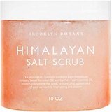Brooklyn Botany Himalayan Salt Exfoliating Body Scrub & Foot Scrub - All Natural Exfoliator, Moisturizes With Sweet Almond Oil - Scrub Away Dead Skin - Great Gifts For Women - 10 o