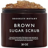 Brooklyn Botany Brown Sugar Body Scrub - Great as a Face Scrub & Exfoliating Body Scrub for Acne Scars, Stretch Marks, Foot Scrub, Great Gifts For Women - 20 oz