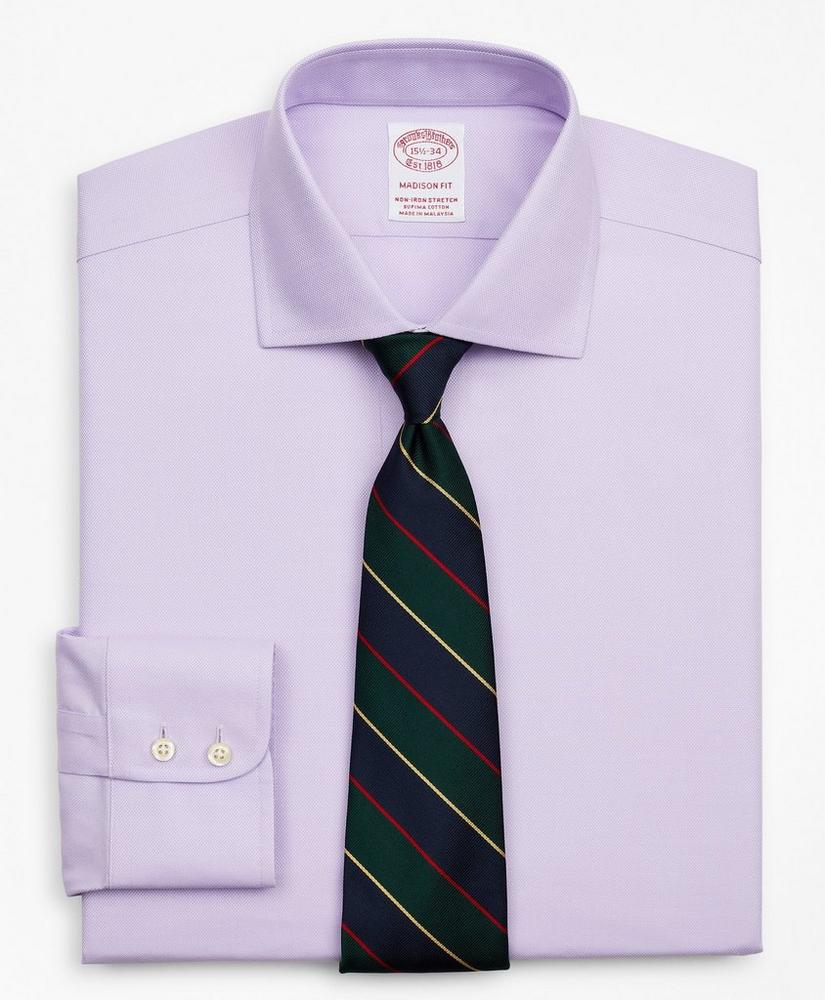 Stretch Madison Relaxed-Fit Dress Shirt, Non-Iron Royal Oxford English Collar