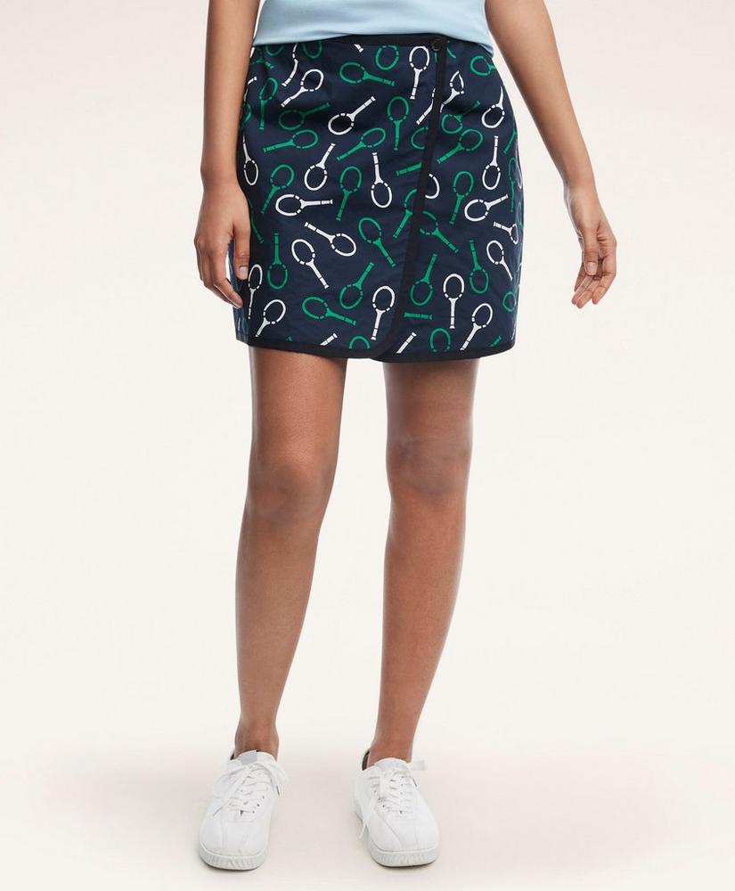 Reversible Print-Embroidered Tennis Skirt