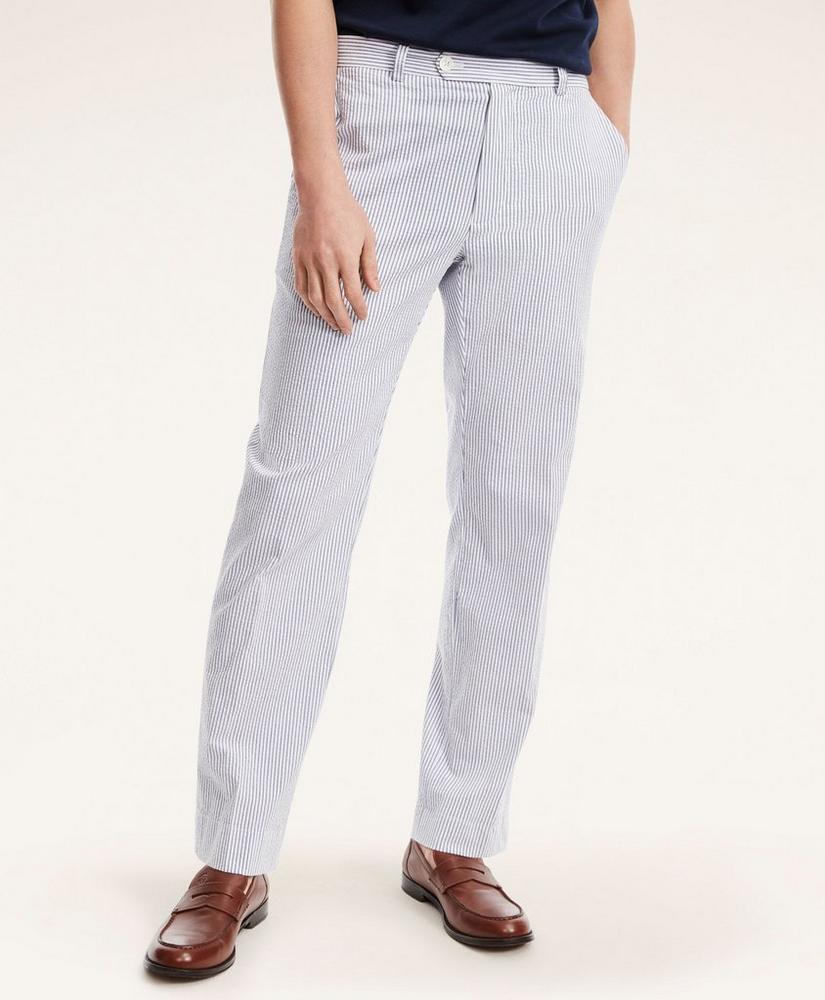 Clark Straight-Fit Cotton Seersucker Pants