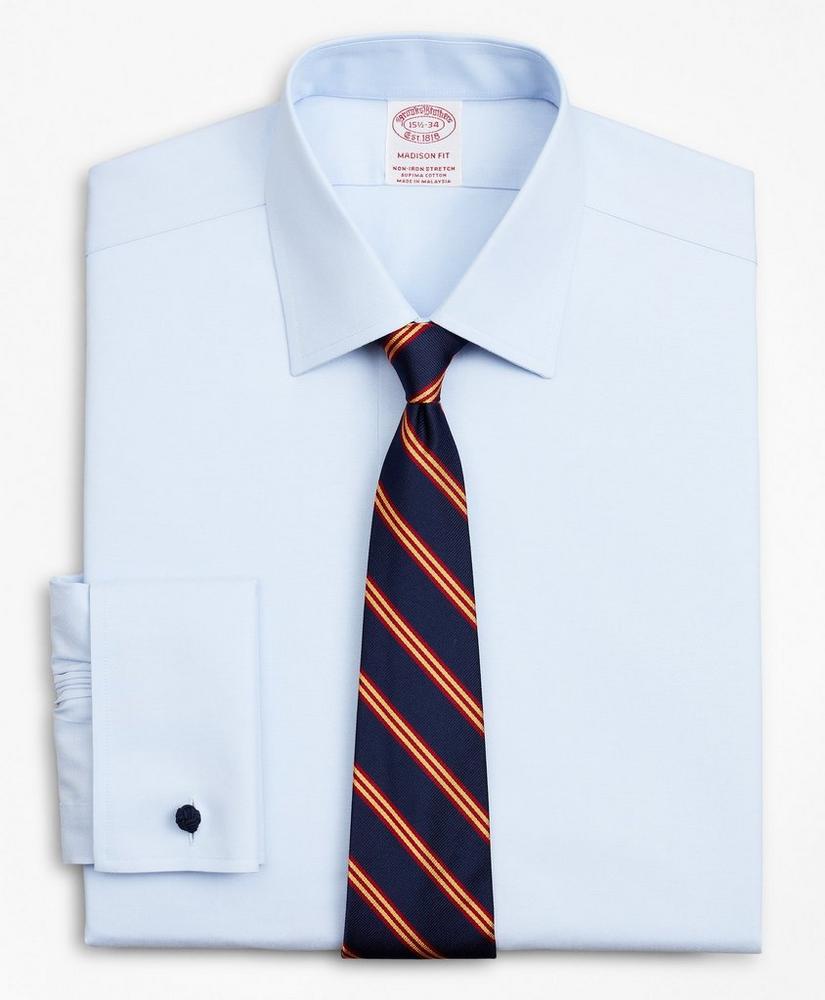 Stretch Madison Relaxed-Fit Dress Shirt, Non-Iron Pinpoint Ainsley Collar French Cuff