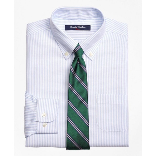 브룩스브라더스 Boys Non-Iron Supima Cotton Oxford Stripe Dress Shirt