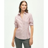 Fitted Stretch Supima Cotton Non-Iron Double Stripe Shirt