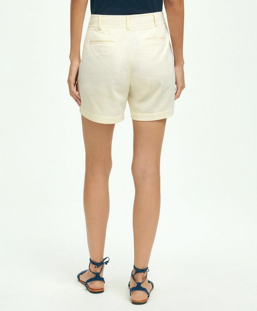 브룩스브라더스 Stretch Cotton Pleated Seersucker Shorts