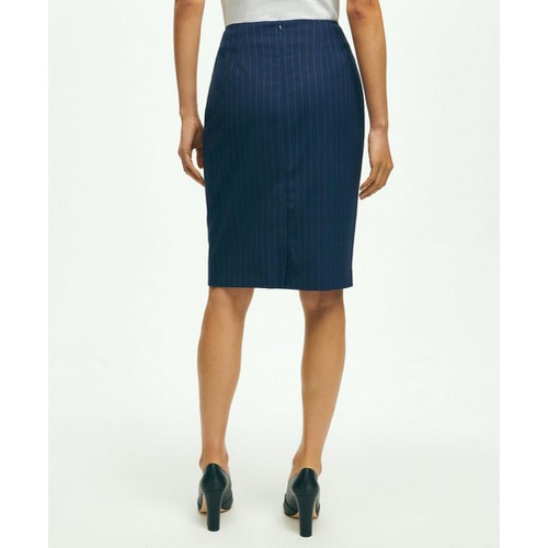브룩스브라더스 Wool Pinstripe Pencil Skirt