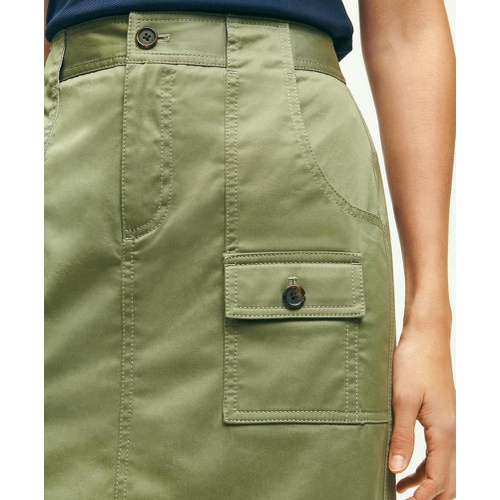 브룩스브라더스 Stretch Cotton Twill Safari Pencil Skirt